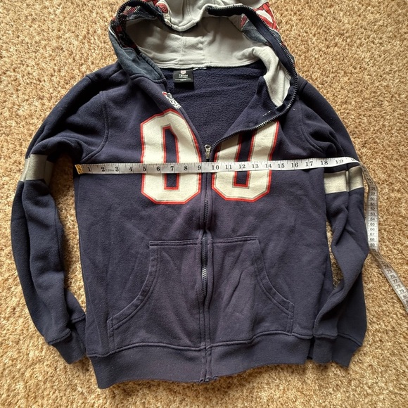 New England Patriots Hoodie Youth large (no tags) NFL Full Zip Helmet Mask - Picture 4 of 5